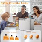 EUHOMY Bread Maker Machine 13-in-1 Bread Machine, Dough Maker, Auto Nut Dispenser & Ceramic Pan, 2LB and 3 Loaf Sizes & 3 Crust Colors, 650W Bread Machine with Keep Warm Set, Whole Wheat