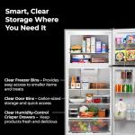 Kenmore 30" Top Mount Refrigerator with Freezer - Adjustable Shelving, Humidity-Controlled Crispers, LED Lighting, ENERGY STAR Certified, 18.1 cu. ft. Capacity - Fingerprint Resistant Metallic Steel
