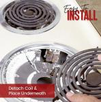 Heavy-Duty Electric Stove Burner Covers - 50 Pack