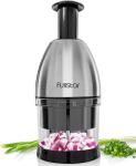 Fullstar Vegetable Chopper - Onion Chopper - Pro Food Slicer - Veggie Cutter with Container - Hand Dicer - Slicer & Dicer (Silver)