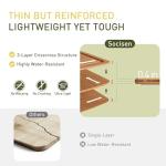 Lightweight Durable Bamboo Cutting Board with Non-Slip Feet, Non Toxic Wooden Cutting Board for Kitchen Heat-Resistant Chopping & Charcuterie Board with Juice Groove Kitchen Essentials for Meat