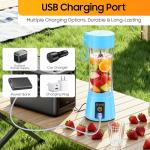 Cordless Personal Size Portable Blender - 380Ml Blender Smoothies and Shakes, BPA Free Traveling Juice Cup with Powerful Blending, Freshly Squeezed in Sports/Travel/Home