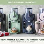 GreenPan Frost Ice Cream Maker & Slushie Machine, Soft Serve, Sorbet, Margaritas, Milkshakes, Frozen Yogurt, No Pre-Freezing, Ready in 15 Mins, 6 Modes, 7 Textures, Self-Cleaning, Family Size, Green