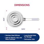 Stainless Steel Heat Diffuser with Removable Handle