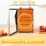 Dehydrator,Food Dehydrator,Dehydrater with18 Stainless Steel Trays, Food Dryer for Fruit, Meat, Beef, Jerky, Herbs and Pet Treats, with Adjustable Timer and Temperature Control