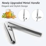 Mrbrew Beer Tap Handle, Upgraded Beer Faucet Handle 304 Stainless Steel Beer Keg Tap Handle Commercial Standard 3/8”Threading Kegerator Tap Handle for Kegerator Tower Stout Nitro Coffee Tap Draft Beer