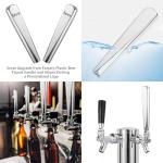 Mrbrew Beer Tap Handle, Upgraded Beer Faucet Handle 304 Stainless Steel Beer Keg Tap Handle Commercial Standard 3/8”Threading Kegerator Tap Handle for Kegerator Tower Stout Nitro Coffee Tap Draft Beer