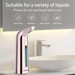 Greatmay Convenient Automatic Soap Dispenser,4 Adjustable Levels Touchless Hand Sanitizer Pump with Infrared Sensor, 400 ml Countertop Electric Soap Dispenser