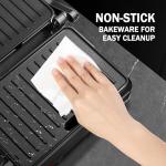 Panini Press Grill & Sandwich Maker - 2-Slice, 180° Adjustable Hinge, Non-Stick Aluminum Plates for Paninis, Quesadillas, Waffles & More, Easy to Clean, 850W Electric Griddle, Perfect for Kitchen