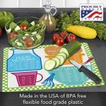 Cut N' Funnel Measure of a Good Cook Flexible Plastic Cutting Board Mat 15" X 11.5" Made in the USA