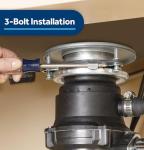 GE Disposall Continuous Feed 1/2 HP Motor Garbage Disposer, Good for Grinding: Cooked Meat, Beans, & Seeds, Universal 3 Bolt Install & Power Cord Included, Recommended for 2-4 Person Homes, GFC565W