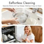 LAC LAICHY 8-Cup Food Processor with Touchscreen, 2L Glass Bowl Electric Food Chopper & Meat Grinder, Mini Blender for Baby Food, Vegetables, Fruits