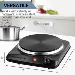 OVENTE 1000W Single Burner Countertop Cooktop