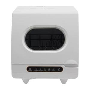 Portable Countertop Dishwasher, 1200W Mini Dishwasher with 12 Water Outlets and 360° Spraying Cleaning, White Fully Automatic Dishwashing Machine for Homes, Dormitories, Recreational Vehicle