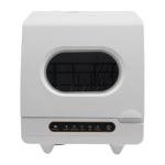 Portable Countertop Dishwasher, 1200W Mini Dishwasher with 12 Water Outlets and 360° Spraying Cleaning, White Fully Automatic Dishwashing Machine for Homes, Dormitories, Recreational Vehicle