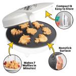Unicorn Mini Waffle Maker- Creates 7 Different 3D Animal Shaped Waffles in Minutes- A Fun Cool Magical Breakfast for Kids & Adults - Electric Non-Stick Waffler Iron, Pancake Baker, Xmas Gift for Girls