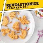 Unicorn Mini Waffle Maker- Creates 7 Different 3D Animal Shaped Waffles in Minutes- A Fun Cool Magical Breakfast for Kids & Adults - Electric Non-Stick Waffler Iron, Pancake Baker, Xmas Gift for Girls