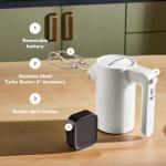 KitchenAid Go Cordless Hand Mixer - battery included, KHMR762, Porcelain White