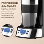 RAINBEAN Single Serve Coffee Maker, Programable Single-Serve Brewers, Timer Auto Start/Off, 14 Oz Single Cup Coffee Machine For Ground Coffee, 700W Quick Brewing, Perfect Gifts for Coffee Lovers
