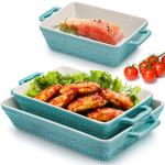 Hacaroa Set of 3 Elegant Ceramic Bakeware Dishes
