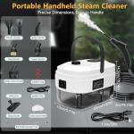 Handheld Steam Cleaner,2500W High Pressure Steam Cleaner with 11 pcs Accessories,Portable Steam Cleaner for Home,Car Detailing,Furniture,Kitchen,Grout,Floor,Tile
