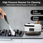 Handheld Steam Cleaner,2500W High Pressure Steam Cleaner with 11 pcs Accessories,Portable Steam Cleaner for Home,Car Detailing,Furniture,Kitchen,Grout,Floor,Tile