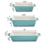 Hacaroa Set of 3 Elegant Ceramic Bakeware Dishes