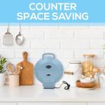 Courant Pizza Maker 12 inch Pizzas Machine, Newly improved Cool-touch Handle Non-Stick plates Pizza oven & CalzoneMaker, Electric Countertop Oven for Home or School, 12” Indoor Grill/Griddle, Teal