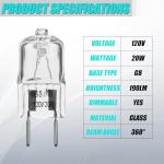 Light Bulb Fits for GE Samsung Kenmore Maytag Elite Over The Stove Range Microwave Oven,G8 120V 20W Replacement Night Light/Stove Light/Under Light Halogen Bulb,Replaces WB25X10019 WB36X10213(2 Pack)