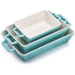 Hacaroa Set of 3 Elegant Ceramic Bakeware Dishes