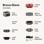 Brava Glass: 10-in-1 Touchscreen Countertop Smart Oven, Glass Door, Wireless Thermometer, Air Fryer, 6-Slice Toaster, Slow Cooker, Reheater, Dehydrator, Rice Cooker, Auto-Shut Off, 1800W