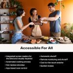 Brava Glass: 10-in-1 Touchscreen Countertop Smart Oven, Glass Door, Wireless Thermometer, Air Fryer, 6-Slice Toaster, Slow Cooker, Reheater, Dehydrator, Rice Cooker, Auto-Shut Off, 1800W