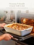 Casserole Dishes for Oven,9x13 Ceramic Baking Dish,4.2 Quarts Large Lasagna Pan with Handles Deep and Large Capacity,Durable Bakeware for Lasagna, Home Decor, Wedding Gift, White