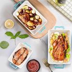 Hacaroa Set of 3 Elegant Ceramic Bakeware Dishes