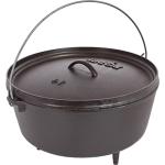 Lodge 5 Quart Pre-Seasoned Cast Iron Camp Dutch Oven with Lid - Dual Handles - Use in the Oven, on the Stove, on the Grill or over the Campfire - Black