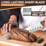 Purple Dragon Bread Knife, Serrated Knives for Homemade Bread Sourdough, German High Carbon Steel Cake Knife and Fruits Cutting, Gift Box, Anniversary Idea Christmas Gift for Men and Women