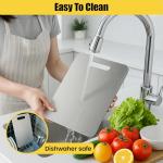 Titanium Cutting Board Set of 3, 100% Pure Titanium Chopping Board for Kitchen, Hygiene & Durability Double Sided Cutting Board, Non toxic 3Pcs Chopping Board, Dishwasher Safe (S+M+L)