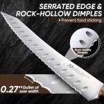 Purple Dragon Bread Knife, Serrated Knives for Homemade Bread Sourdough, German High Carbon Steel Cake Knife and Fruits Cutting, Gift Box, Anniversary Idea Christmas Gift for Men and Women