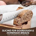 Purple Dragon Bread Knife, Serrated Knives for Homemade Bread Sourdough, German High Carbon Steel Cake Knife and Fruits Cutting, Gift Box, Anniversary Idea Christmas Gift for Men and Women