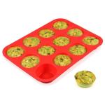 Silicone Muffin Pan - 12 Cups Nonstick Mold