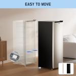 Upstreman 7.0 Cu.Ft Upright Freezer, Large Capacity Garage Ready Deep Freezers with 5 Adjustable Shelves, Convertible Refrigerator/Freezer, Reversible Door for Home, Basement, Apartment (Stainless)