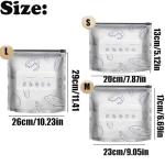 Reusable Aluminum Foil Sealable Storage Bags, 2025 New Resealable Vacuum Zipper Pouches for Food, Stand Up Foil Sealable Bags with Label and Zip Lock for Vegetable Fruit Meat (30PCS, 3 Size)