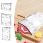 Reusable Aluminum Foil Sealable Storage Bags, 2025 New Resealable Vacuum Zipper Pouches for Food, Stand Up Foil Sealable Bags with Label and Zip Lock for Vegetable Fruit Meat (30PCS, 3 Size)
