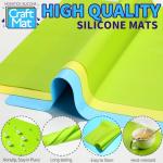 LEOBRO Silicone Mats, 3 PCS Silicone Mats for Crafts, Resin Molds, Play Dough Mat, Nonstick Silicone Sheet Mat for Epoxy Resin, UV Resin, Clay, Craft Supplies, 15.7”x 11.7”