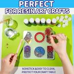 LEOBRO Silicone Mats, 3 PCS Silicone Mats for Crafts, Resin Molds, Play Dough Mat, Nonstick Silicone Sheet Mat for Epoxy Resin, UV Resin, Clay, Craft Supplies, 15.7”x 11.7”