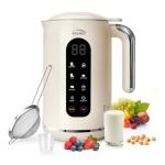 HANC 42oz Nut Milk Maker Machine, 8 in 1 Silent Automatic Soy Milk Maker, Homemade Soy Milk, Oat, Puree, Almond Milk Maker with Delay Start/Keep, Cream Warm/Boil Water/Self-Cleaning, Cream