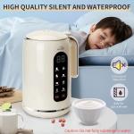 HANC 42oz Nut Milk Maker Machine, 8 in 1 Silent Automatic Soy Milk Maker, Homemade Soy Milk, Oat, Puree, Almond Milk Maker with Delay Start/Keep, Cream Warm/Boil Water/Self-Cleaning, Cream