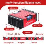 Saker Multi-function Foldable Level, 28-Inch Leveler Tool,Gifts for Men,Multi-Angle Measurement Woodworking Tools,Precise Leveling In Any Position,Folding Level Tool To Save Your Precious Time