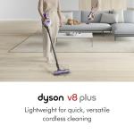 Dyson V8 Plus Cordless Vacuum, Cleans Hard Floors and Carpets, Detangles, Converts to Handheld, 115AW, 2 Power Modes, Up to 40 Minutes¹