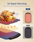 Warming Mat for Food, Food Warming Mat with 7 Temp Master Aadjustable Warming Tray, Thermochromic Line, Roll Up Buffet Hot Plates Heat Pad Full Sized Electrical